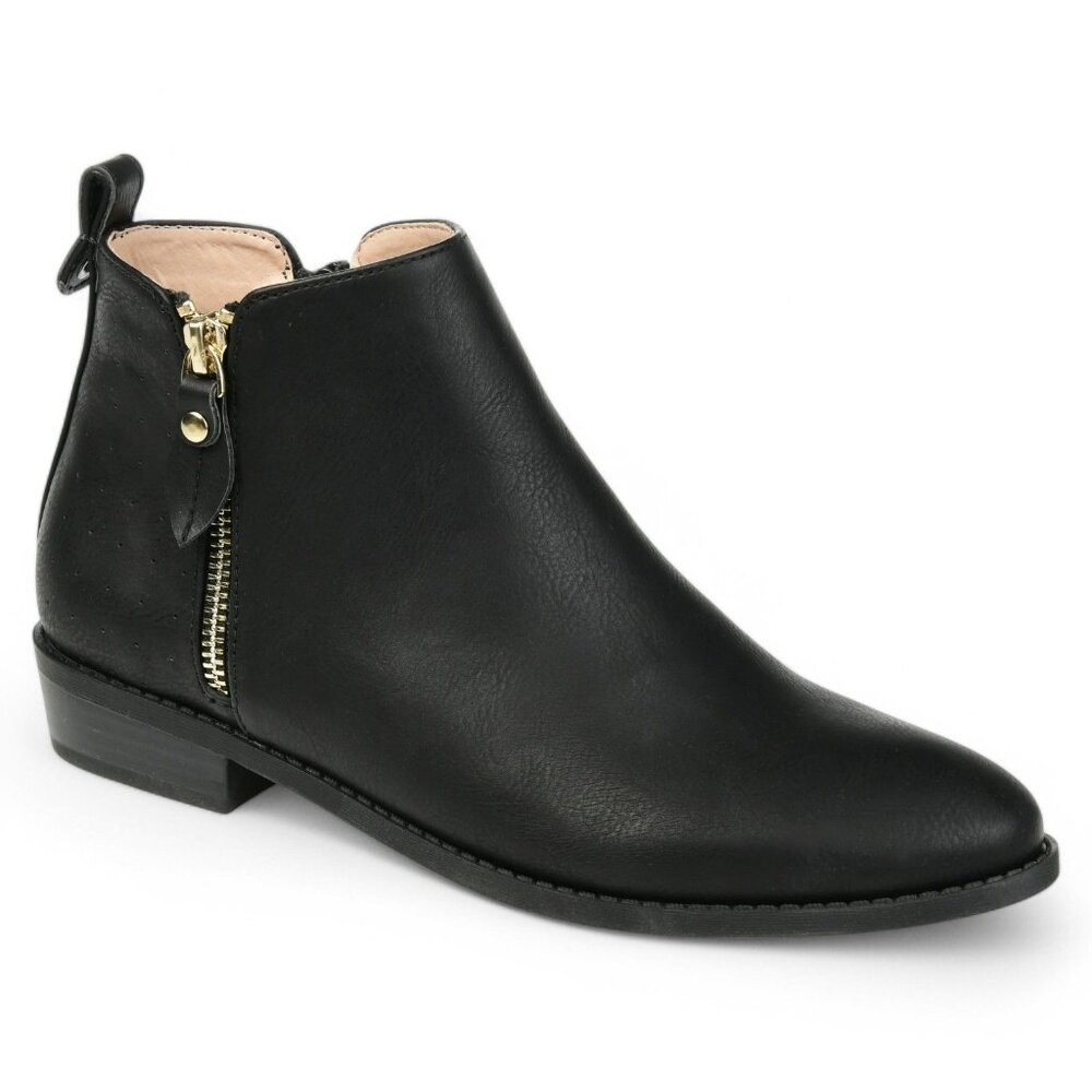 Journee Collection Black Ankle Boots